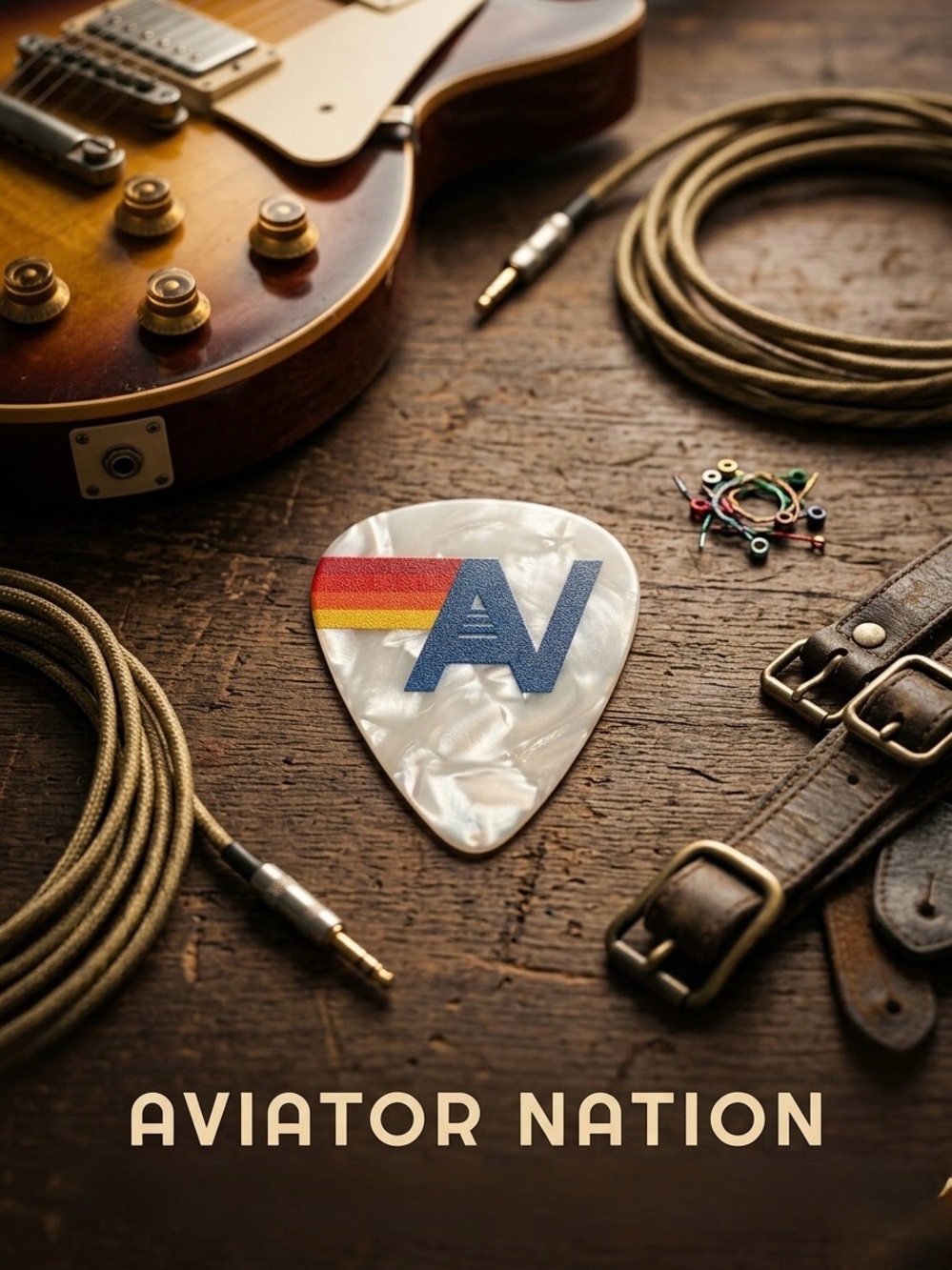 Aviator Nation Pearl Logo Guitar Pick NWOT | Limited Edition Collectible